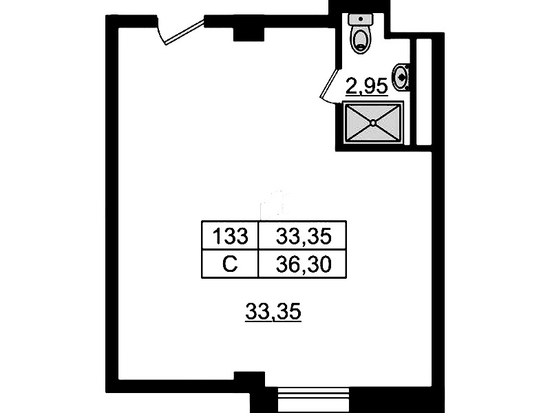 Квартира студия 36.75 м², 7/9 эт., Апарт-отель «Апарт отель Well»